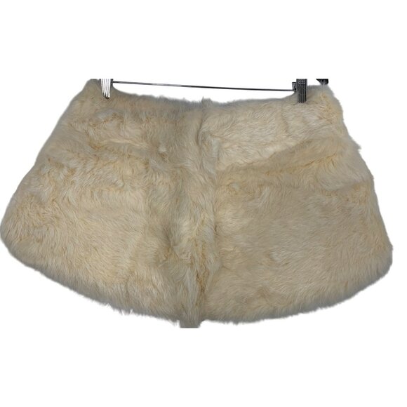 Vintage Ivory Genuine Fur Stole Wrap Pom Poms & Satin Lining RN10221 - Picture 3 of 6